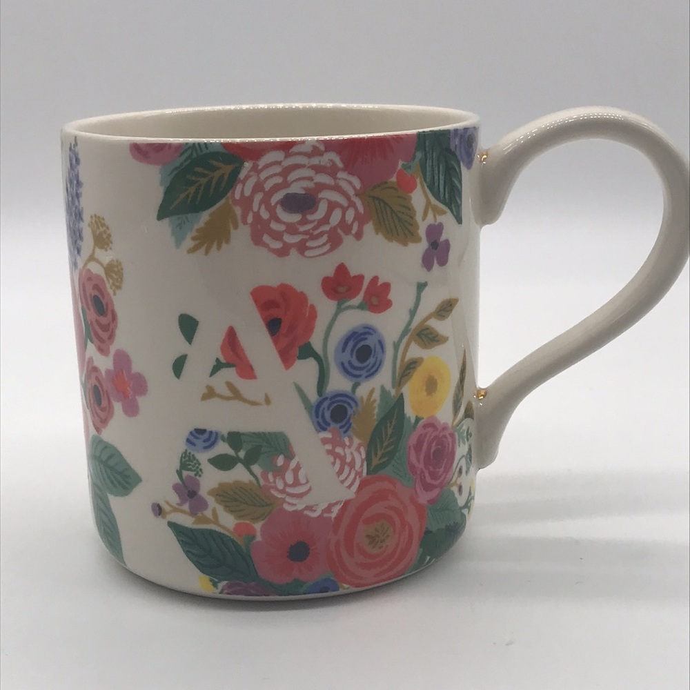 Rifle Paper Company Cup Letter A Coffee Mug For Anthropologie
